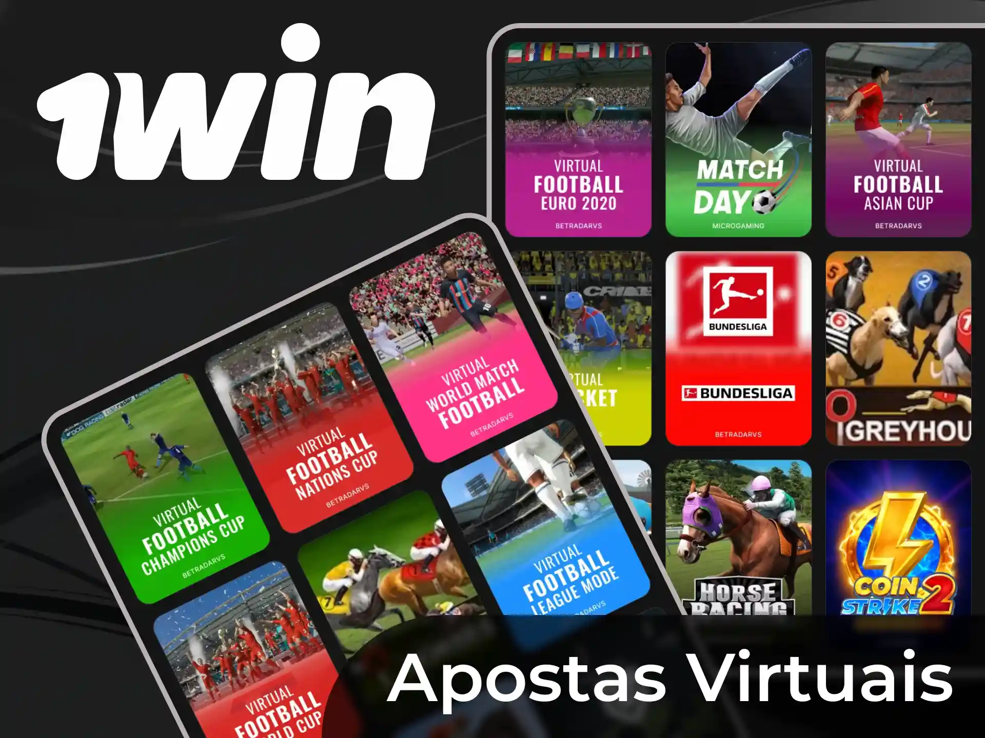 Aposte nos esportes virtuais da mesma forma que nos esportes reais no 1win.
